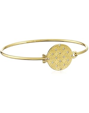 Etched Monogram Top Tension Bangle Bracelet