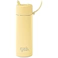 Frank Green - Ceramic Reusable Bottle - Stainless Steel Insulated Water Bottle With Straw, Flip Straw Lid - 20oz - Buttermilk