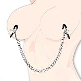 BDSM Nipple Toys Adjustable Metal Nipple Clamps, Nipple Clamps Sexual Pleasure Tools for Women Couples, Nipple Clips Breast F