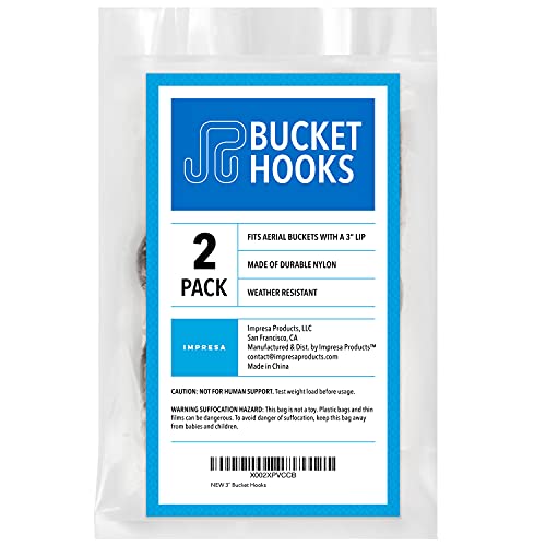 [2 Pack] Durable Lineman Bucket Hooks to Secure Tool Apron or Oval Bag
