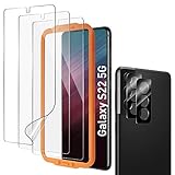 [3+2 Pack] For Galaxy S22 Screen Protector & Camera