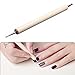 Deoot Nail Art Dotting Pens 5 pcs Two Way Design Tools Wood Dotting Pen Set