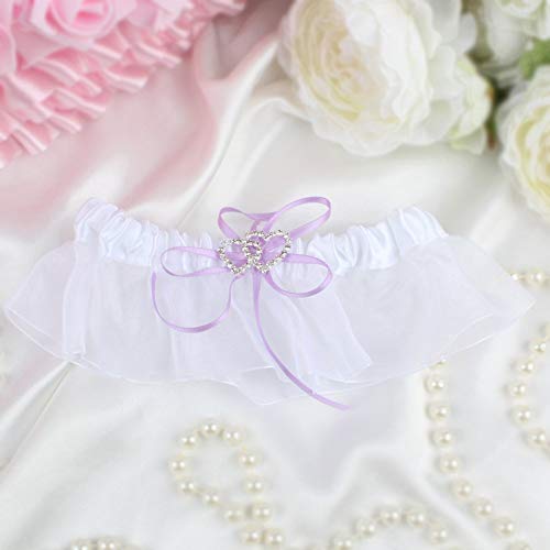 KANECH 5pcs Sets-Light Purple Satin-Wedding Flower Girl Basket and Ring Bearer Pillow Set (Ring Pillow + Flower Girl Basket + Wedding Guest Book +Pen Set + Garter Cover) - Thumbnail 3