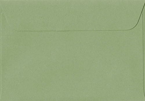 Pack of 25 Wedgwood Green 114mm x 162mm Peel/Seal 100gsm C6/A6 Paper Coloured Envelopes