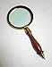 Handheld Magnifier with 3 inch Premium Brass Framed Magnifying Glass with Wooden Handmade Handle | Office Ware Decorative Zooming Lens By Hind Handicrafts (Design 1)