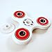 White Tri-Spinner Ceramic Zirconia ZrO2 Center Bearing Fidget Toy Stress Reducer EDC Focus Relieves ADHD Anxiety and Boredom White Body Red Outer Bearing Seals