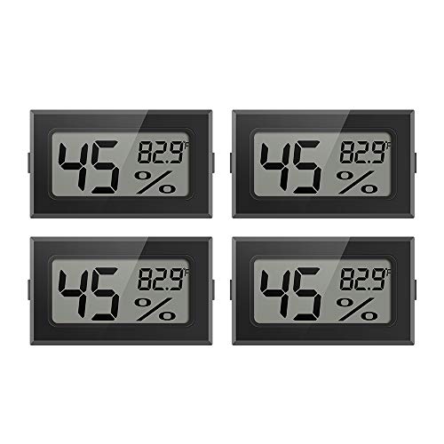 image for Innoo Tech 4-Pack Mini Digital Thermometer Hygrometer with LCD Display