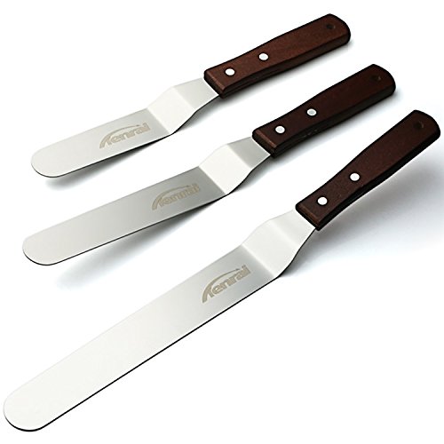 Buy Tenrai Metal Icing Spatula Set Wooden Handle Cake Offset