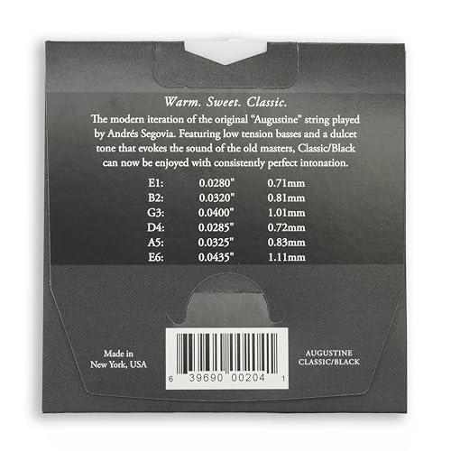 Augustine Classic Black Set, Low Tension Classical Guitar Strings 1
