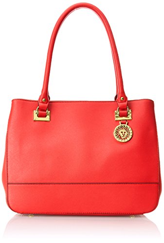 Anne Klein New Recruits LG Satchel Bag,Poppy,One Size