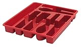 United Solutions BA0018 Cutlery Tray and Utensil Organizer, Red (Misc.)