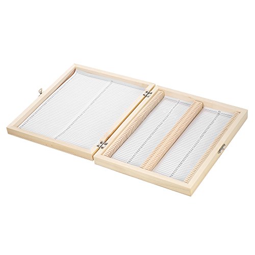 image for KKmoon 100-Places Wooden Slide Storage Box with Numbered Slots Content