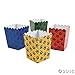 Fun Express Mini Paw Print Party Popcorn Boxes Blue, Red, Yellow - 24 Pieces