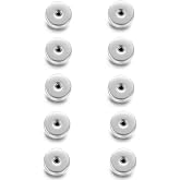 Renkovte Flat Screw Backs Replacement for Stud Earrings,10Pcs Stainess Steel Flatbacks for Ear Piercing,Security Screw Backs to Prevent Missing Earrings (Silver)