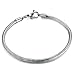 Jstyle Stainless Steel Snake Bracelets for Men Women Girls Bangle Bracelets Cable European Bead Charms 3mm 6.5-9 Inches