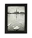 Golden State Art, Black Photo Wood Collage Frame with Real Glass (5x7)