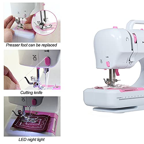 Sewing Machine, Portable Sewing Machines for Beginners, a Stitching