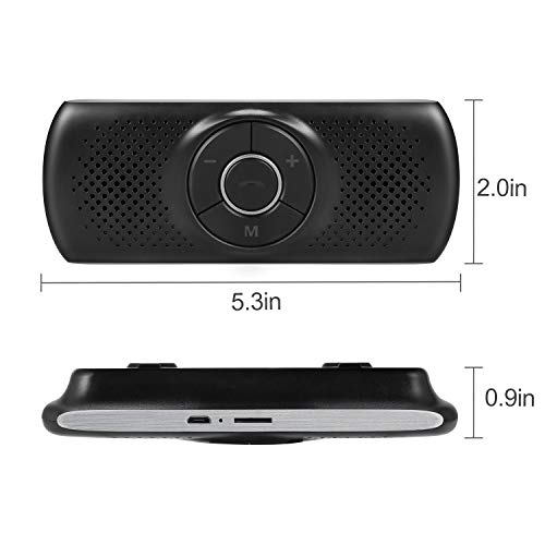 Wireless in Car Handsfree Speakerphones, TIANSHILI Portable Bluetooth Speaker,Stereo Sound Enhanced Bass/Built-in Mic/TF Card Player/Google Assistant Voice Command for Car, Home, Outdoor - Thumbnail 5
