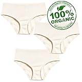City Threads Girls' Certified ORGANIC Cotton Briefs Underwear Made in USA