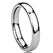 4MM Stainless Steel Wedding Band Ring High Polished Classy Domed Ring (5 to 11)