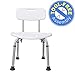 Medical Tool-Free Assembly Spa Bathtub Adjustable Shower Chair Seat Bench with Removable Back