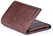 Trifold Leather Wallets for Men – 2 ID Windows Credit Card Holders RFID & Elegant Gift Box (Dark brown)