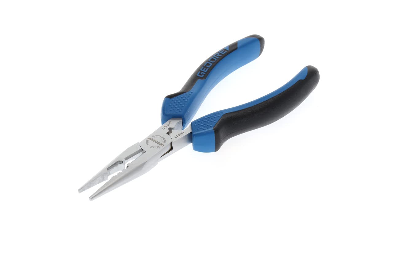 GEDORE Multiple pliers for cutting/stripping/crimping, Toothed, Straight, Induction-hardened, 8133-180 JC