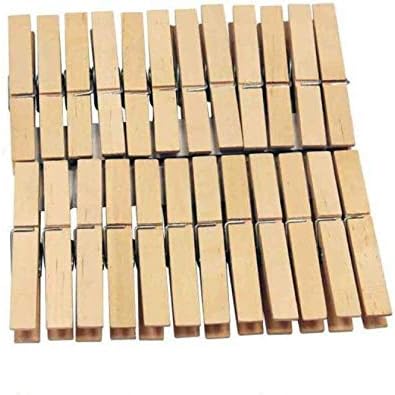 Treasure Buy Wooden Clips Bamboo Cloth Pegs Set of 80 Clips.