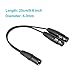 XLR3M to Dual XLR3F Y Cable, VANDESAIL 2-Pack XLR Male To Dual XLR Female Plug 3' Pro Series Y-Cable Cord Splitter (Adapter, Male to 2 Female)