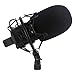 AT2020 Foam Windscreen with Shock Mount by Vocalbeat - Mount Made from Quality Materials to Eliminate Vibrations - Acoustic Foam Act as a Pop Filter for your Mic - Black Bundle