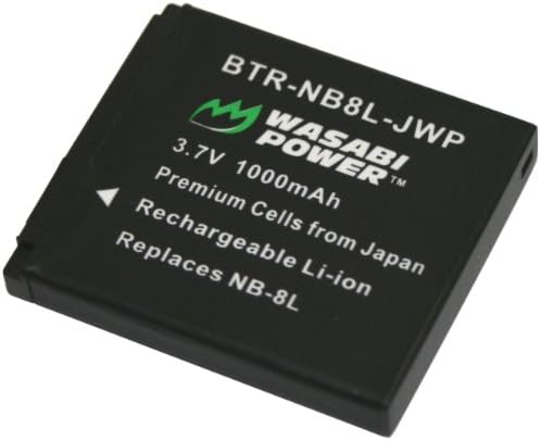 Kinamax 1000mAh NB-8L Replacement Battery for Canon PowerShot A3000 IS, A3100 IS - Premium Japanese Cells