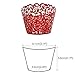 GOLF 100Pcs Christmas Cupcake Wrappers Artistic Bake Cake Paper Filigree Little Vine Lace Laser Cut Liner Baking Cup Wraps Muffin CaseTrays for Wedding Party Birthday Decoration (Red)