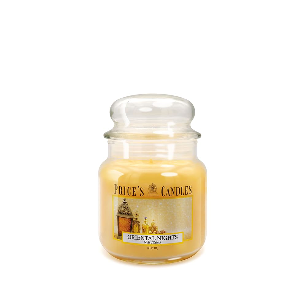 Price's - Oriental Nights Medium Jar Candle - Sweet, Delicious, Quality Fragrance - Long Lasting Scent - Up to 90 Hour Burn Time