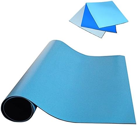 StaticTek MT2500 Gray ESD Anti-Static Desk Mats-2 Layer Rubber Conductive Mat with Grounding Hardware for Soldering Electronics,Computer Parts in ESD Safe Work Station,3x5 Ft Precut Table Mats