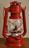 Red Real Working Railroad Lantern for Display, Centerpiece or Decoration