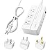AMIR Travel Power Strip(3 AC Outlets+ 4 USB Ports) with USB, 3 Universal Travel Adapters/Sockets, Surge Protector Electric Charging Station(UK/AU/ EU), International Charging Station