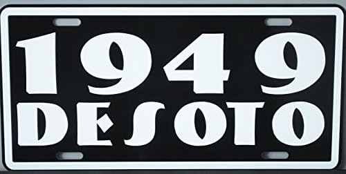 1949 49 DESOTO METAL LICENSE PLATE