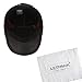 LETHMIK Unique Flat Cap Hunting Cowhide Leather Driver Ivy Cap Newsboy Hat Black-M