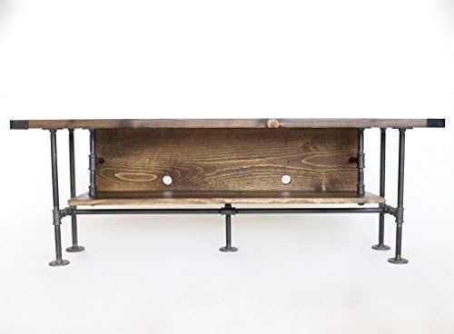 TV Console, Long, Rustic TV Stand, Industrial Style Media Stand, Ships from Detroit, Michigan