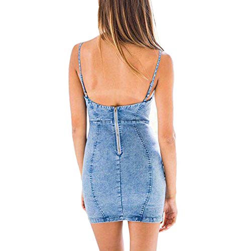denim dress with spaghetti straps