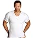 Insta Slim Men’s Slimming Compression Fitted Short Sleeve V-Neck T-Shirt for Working Out, Gym, Special Occasions, Back Support, Everyday Wear (White-Small) (Made in The USA)