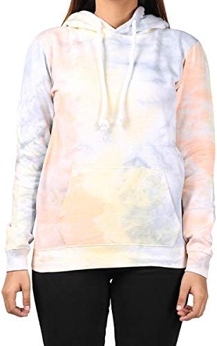 Kara Hub Tie Dye Hoodie Pastel Tie-Dye Hoodies Long Sleeve Pullover Hooded Sweatshirt