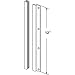 Prime-Line U 9514 Steel Latch Shield for Swing-In Doors, 12 Inch, Brass (Single Pack)