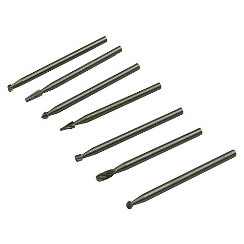 12pcs 1/8'' and 3/32'' Shank HSS Routing Router Bits Burr Rotary Tools Fit Dremel - Thumbnail 2