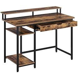 Rolanstar Computer Desk with Monitor Shelf and