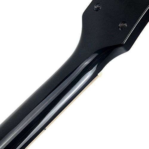 22 Frets LP Guitar Neck Mahogany Rosewood Solid Black Finish For Les Paul replacement
