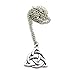 HuntGold 1X Women Celtic Knot Trinity Interweave Alloy Pendant Chain Necklace Choker(Silver)
