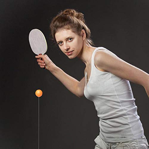 decwang Paddle Tennis Training Equipment Rebound Robot, Table Tennis Rebound Trainer, Fixed Shaft Rapid Backbound Machine for Ping Pong Ball Training, Including 4 Pcs Balls - Thumbnail 2
