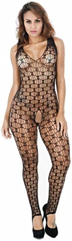Mesh Lingerie,Salute Women's Sexy Fishnet Baby Doll Free Size Underwear Nightwear (Black)