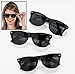Vintage Black Wayfarer Style Sunglasses (Qty. 12 Pack)